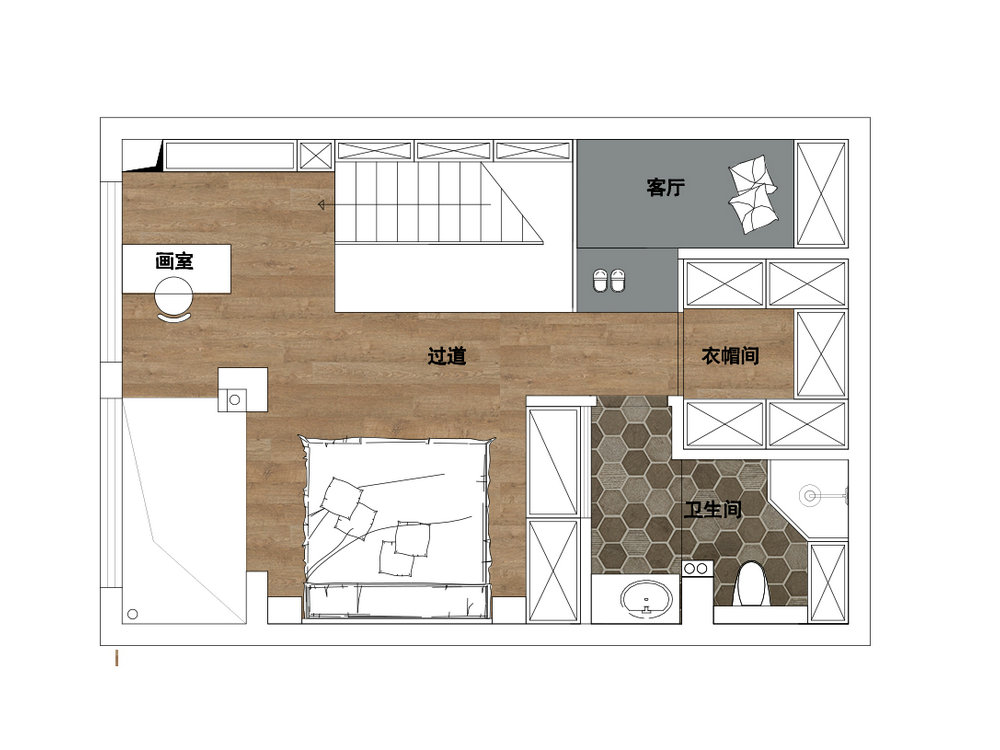 復地海上海現代風格loft裝修效果圖