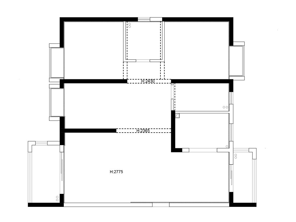 中建鉑公館140平現代風格裝修效果圖