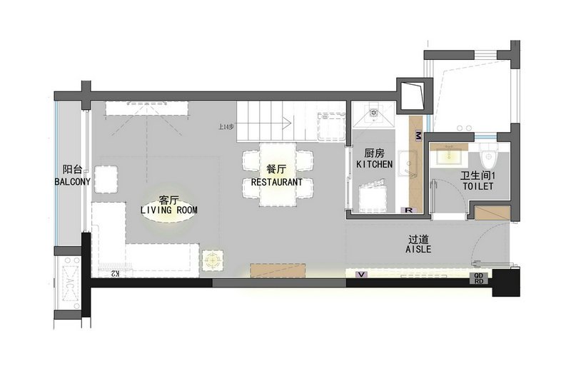 碧桂園蜜柚loft公寓現代風格裝修效果圖